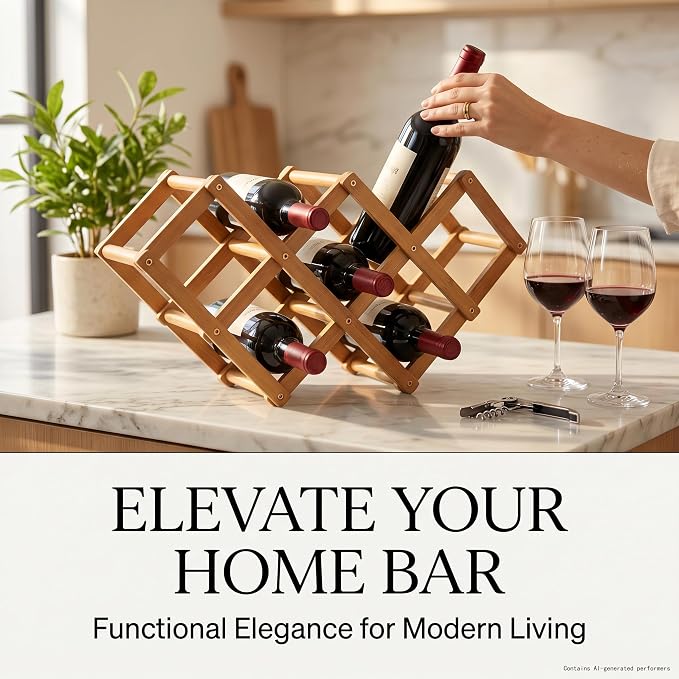 wine rack for inside cabinet，wine storage，wine holder，wine bottle holder | Stackable Modular Wine Storage for Cabinet, Small Space Saving Organizer for Standard Bottles