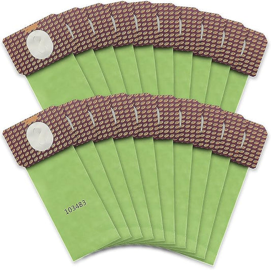 20 Pack 103483 Micro Filter Vacuum Bags Compatible with ProTeam 3.25 Quart Upright Vacuum, For ProForce 1200XP and 1500XP, Replace Part #103483