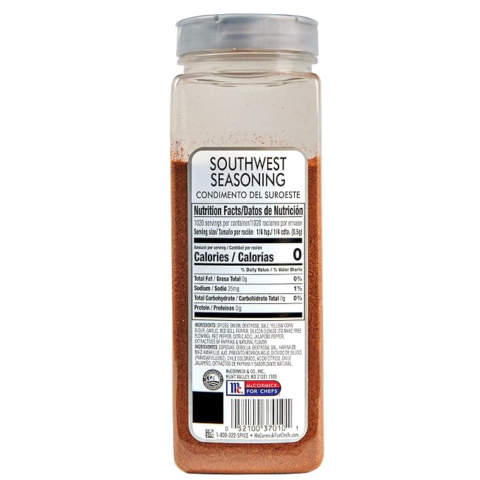 McCormick Culinary Southwest Seasoning, 18 oz - One 18 Ounce Container of Southwest Spice Blend with Authentic Smoky Heat, Perfect for Tex-Mex Recipes for Bold Flavor