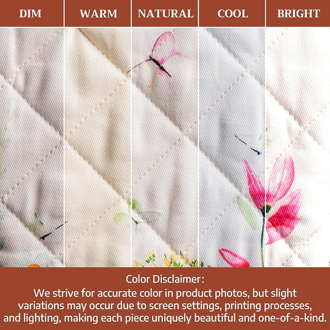 Maison d'Hermine Oven Gloves 100% Cotton Oven Mitt (7" x 13", Pack of 1) | With Loop Heat Resistant BBQ Cooking Gloves Baking Grilling Kitchen Handling Hot Pans Spring Summer - Botanical Fresh