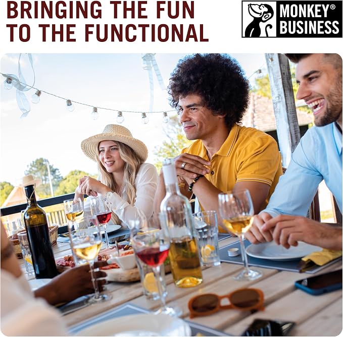 Monkey Business Howdy - 2-Pack Cowboy Hat Wine Stoppers – Fun Silicone Bottle Stoppers Keep Wine Fresh – Novelty Kitchen Gadgets & Cute Wine Accessories