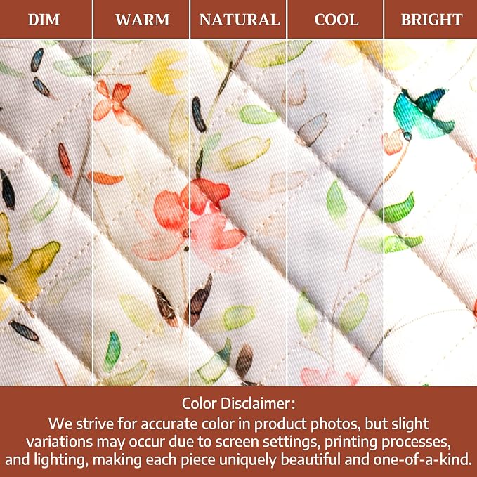 Maison d'Hermine Pot Holders 100% Cotton Heat Resistant Potholders 8" x 8" Hot Pads with Loop BBQ, Cooking, Baking, Grilling, Kitchen, Handling Hot Pans Spring/Summer (Pack of 1, Colmar) | Heat Resistant Hot Pads with Loop BBQ Cooking Baking Farmhouse ...