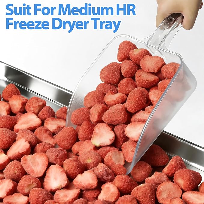Medium Freeze Dryer Scoop, Tray Fit Plastic Scoop for Freeze Dryer Accessories & Freeze Dried Food Handling, Durable Food Safe Dispenser (Fit Medium Tray)