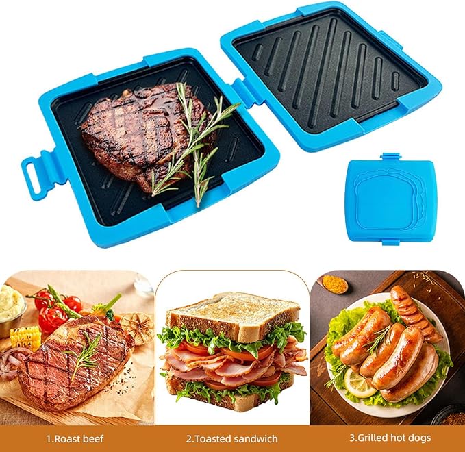 Sandwich Press Nonstick No Power Required Quesadilla Snacks Bread Cooker | Kitchen Bread Press Sandwich Maker Heat-Resistant Portable Breakfast Quesadilla Pie Bread for Home Apartment Dorm Party T