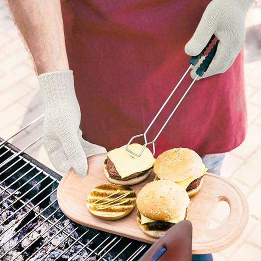 GSAFEME 12 Pairs Cotton Glove Liners for BBQ, Cooking, Grilling, Food Handling - Safety Work Gloves Hand Saver, Large