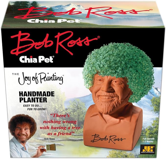 Chia Pet Bob Ross with S'mores Maker and Accessories