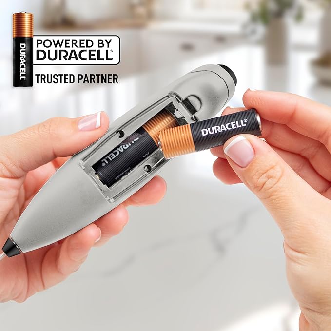 Zulay Kitchen Powerful Milk Frother Wand With 4 AA Duracell Batteries - Ultra Fast Handheld Drink Mixer - Electric Whisk Foam Maker for Coffee, Lattes, Cappuccino, Matcha & Creamer
