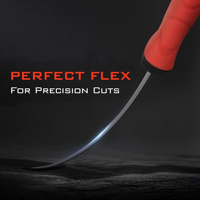 KastKing Intimidator 7'' Fillet Knife and Honing Rod, Fishing Gear for Men | Ultra-Sharp G4116 German Stainless-Steel Blades, Non-Slip Handle, Corrosion-Resistant, Protective Sheath, Fishing Knife