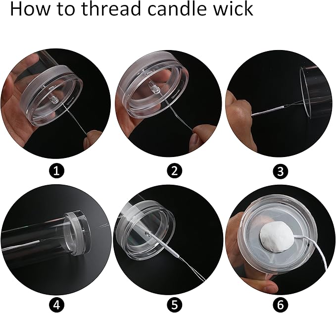 MILIVIXAY 2PCS Pillar Candle Mold -Height: 6.0inch,Diameter:2.0inch-30ft Long Wicks, 2pcs Wick Holders, a Mold Sealer and a Lead Wire Included as a Gift.
