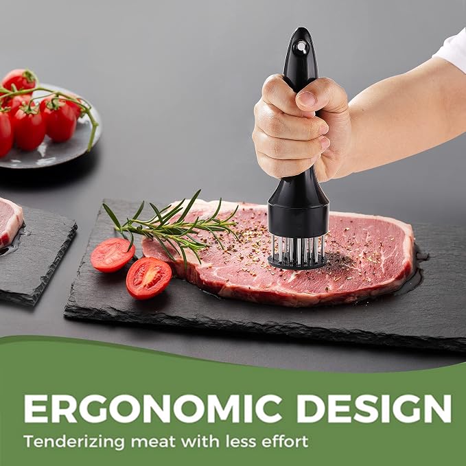 Meat Tenderizer, OLULU Stainless Steel Needle Ultra Sharp 20 Blades Meat Tenderizer Tool for tenderizing Chicken, Beef, Steak, Veal and Pork