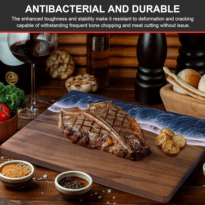 Ocean Charcuterie board: Resin Cutting Board, handmade board for Fruit Cheese and meat, Vegetable, Kitchen, Gift