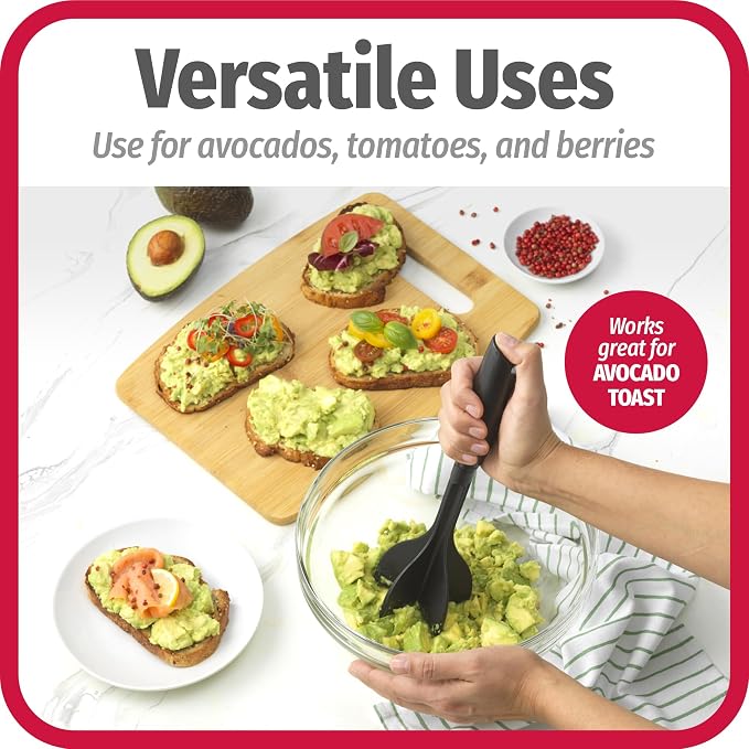 GoodCook Heat-Resistant Nylon Ground Meat Choppers with 5-Blade Heads, Ground Beef and Turkey Mixers and Choppers, Set of 2, Black