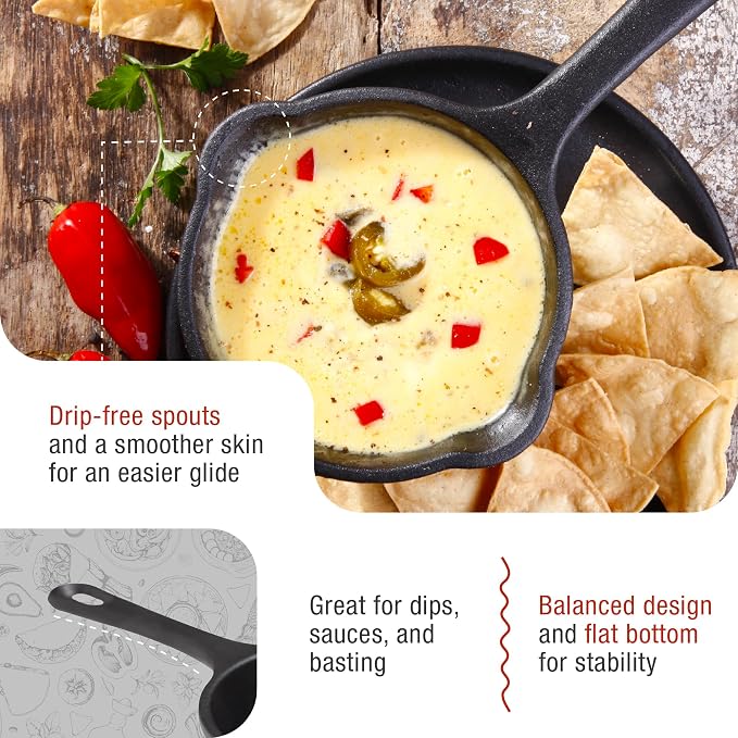 Victoria 0.5-Quart Cast Iron Saucepan, Small Cast Iron Melting Pot Seasoned with Flaxseed Oil, Made in Colombia, Black (Pack of 6)