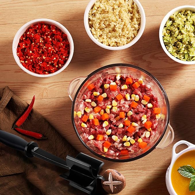 Meat Chopper, Ground Meat Chopper Utensil, Multifunctional Heat Resistant Masher and Mix Chopper for Hamburger Meat, Ground Beef, Turkey and More, Nylon Hamburger Chopper Utensil Non Stick Cookware