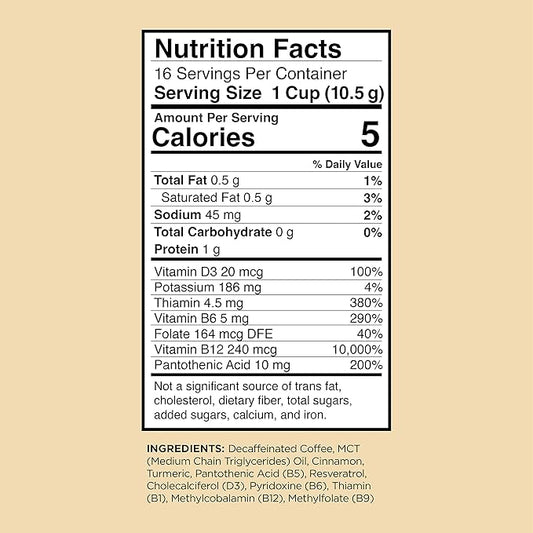 Decaf Genius Keto Coffee Pods with MCT Oil, Turmeric, and B Vitamins by VitaCup for Focus in Recyclable Single Serve Pod Compatible with K-Cup Brewers Including Keurig 2.0, 32 CT