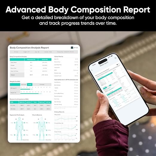 Wyze Smart Scale BodyScan with Handle, 8-Electrode Body Composition Scale for Body Weight, BMI, Body Fat, Muscle Mass, Segmental Analysis, 400 lbs, Black