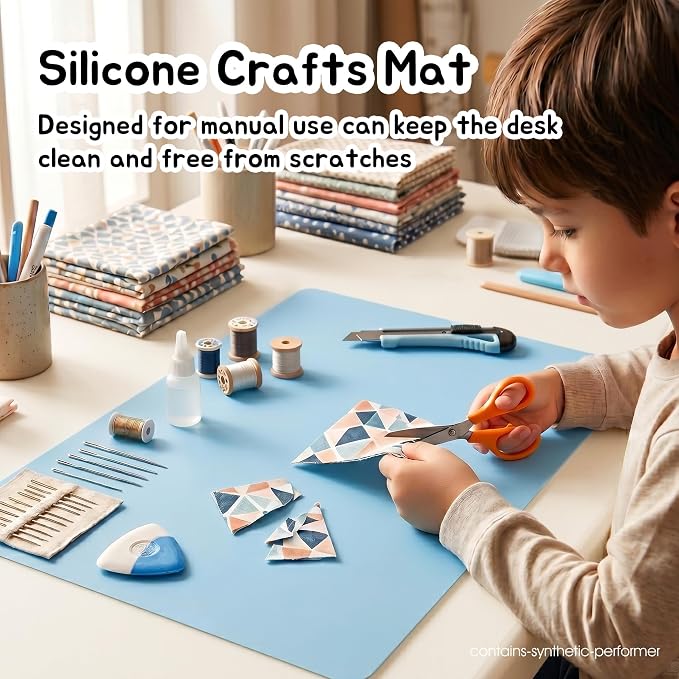 Silicone Mats for Resin Crafts 9"W x 12"L: Non-Slip Heat Resistant Small | Nonstick Silicone Sheets - Easy to Cut Silicone Mat for Jewelry Casting Nail Arts Clay 2 Pcs Blue & 2 Pcs Pink