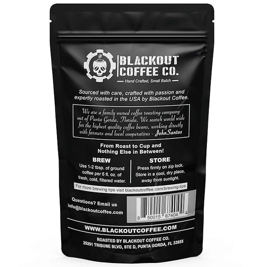 Blackout Coffee Covert Op Cold Brew Medium Roast - Perfect for Cold Brew, Drip, and Pour Overs - Small Batch Freshly Roasted in the USA - 12 oz Bag (Ground Coffee)