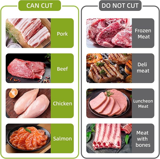 SupMaKin Fresh Meat Slicer with SteadyGrip, Adjustable 2/4 mm, 17 IN 1 | Stainless Steel Manual Meat Cutter, Cleaver Kitchen Knife, Jerky Slicer Suit for Chicken Breast Beef Pork
