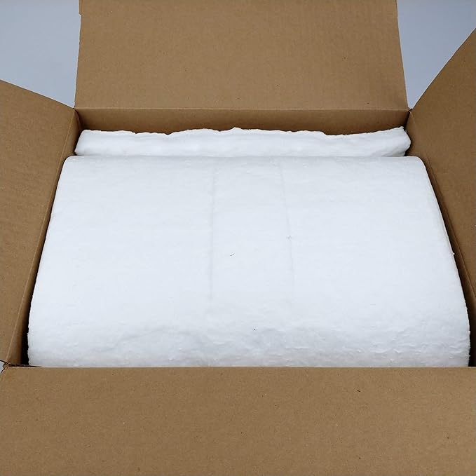 Ceramic Fiber Insulation, 1" Thick x 16" x 100", 2400F Fireproof Insulation Blanket, 3027E