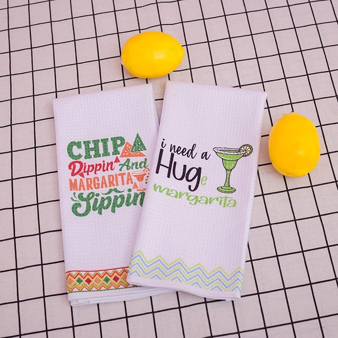 LXOMILL Margarita Gifts, Funny Kitchen Towels, Cinco De Mayo Decor