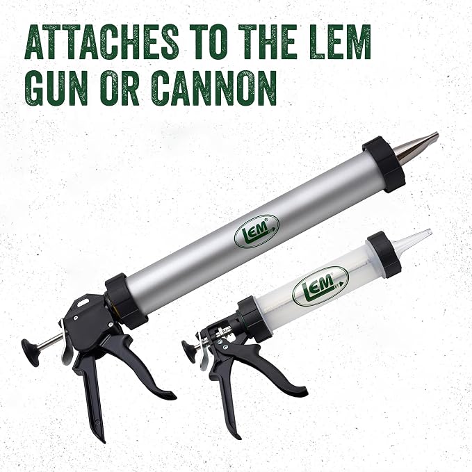 LEM Products Jerky Cannon and Gun Double Jerky Nozzle, 2 Jerky Slots, Stainless Steel
