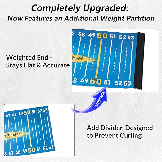 THKFISH 53in Portable Waterproof Fishing Ruler with Measuring Board | Folding Fish Ruler, Roll Up Fish Measuring Tape for Boat, Kayak, Coolers, Yacht and Workbench 53 *7.5"-1pcs/59 * 3.15"-2pcs
