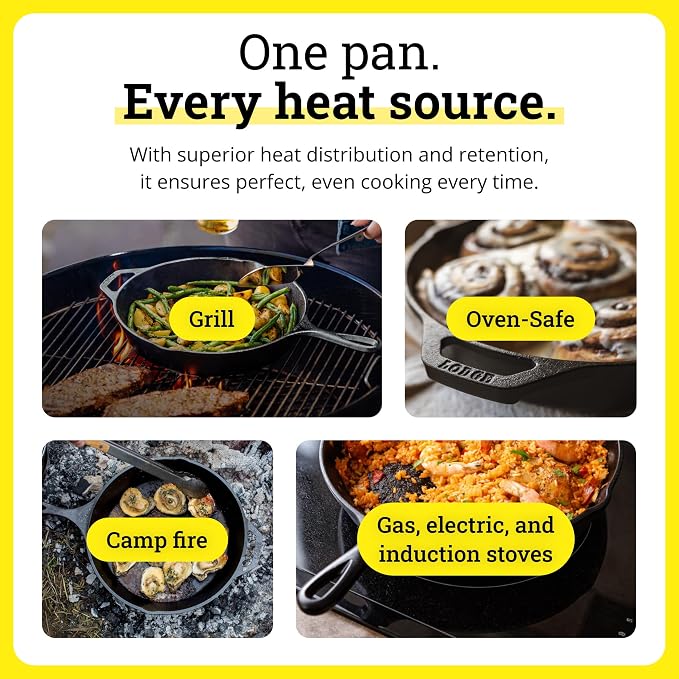 Lodge Pre-Seasoned Cast Iron Skillet, 10.25 Inches, USA Icons | Limited Edition Cast Iron Skillet for Oven, Stovetop, Grill & Campfire Cooking, Made in USA, PFAS-Free