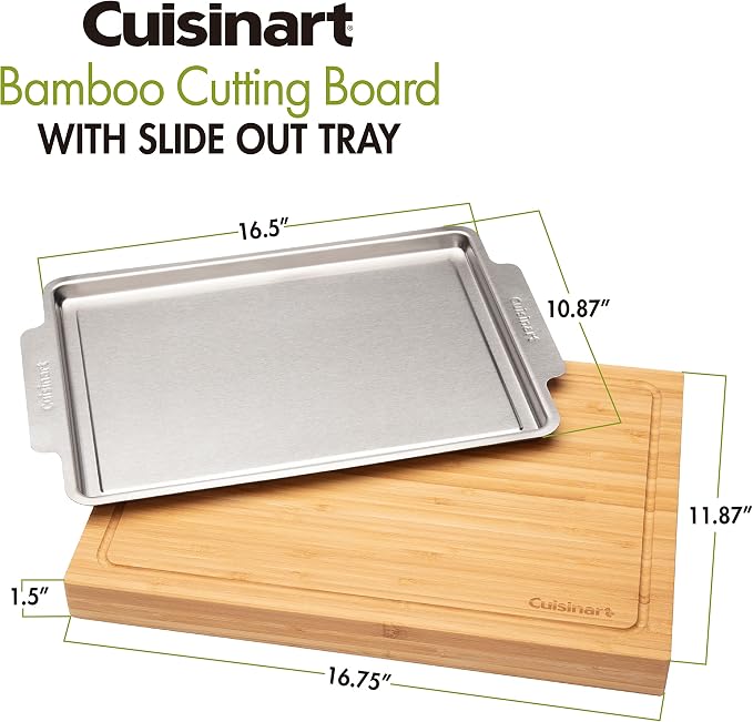 Cuisinart CPK-4884 Bamboo Cutting Board with Hidden Tray