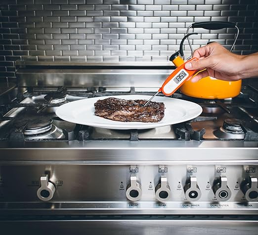 Lavatools Javelin® Ultra-Fast 3-Second Digital Instant Read Meat Thermometer for Grill and Cooking, 2.75" Probe, Compact Foldable Design, Large Display, IP65 Water Resistant, NSF Certified – Milk