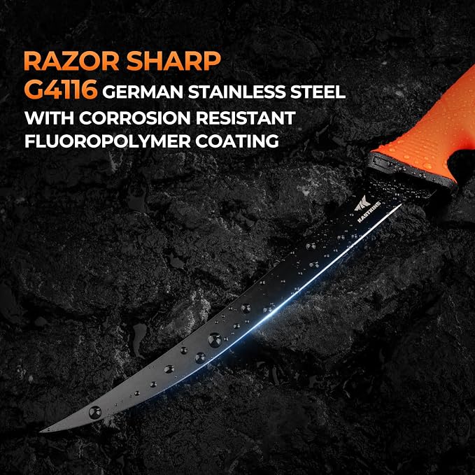 KastKing Paradox Fishing Knife Tool Set, Fishing Gifts for Men, 6-Piece | G4116 German Stainless-Steel Blade, Non-Slip Handle, Corrosion-Resistant, Custom Sheaths, Fishing Gear for Men