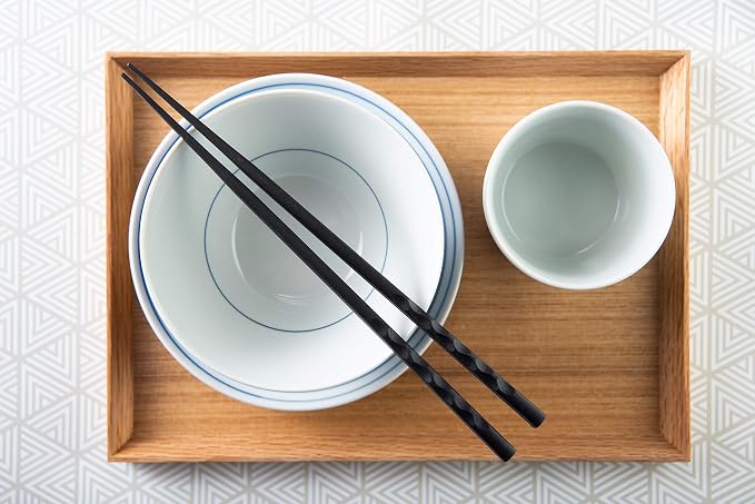 Reusable Luxury Japanese Style Chopsticks 5 Pair Set Dishwasher Safe