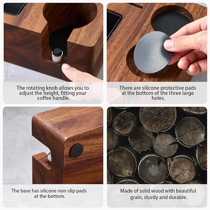 Espresso Knock Box, Tamping Station 58mm for Breville Machines | Barista Workstation with Tamper, Distributor, Normcore Counter Organizer, Portafilter Holder & Multi-Accessory Storage