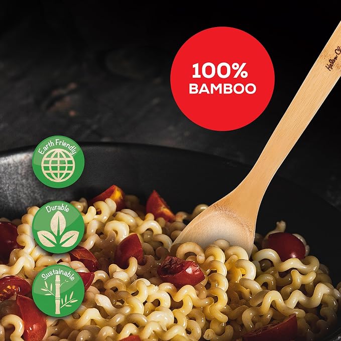 Helen's Asian Kitchen Bamboo Stir Fry Spatula, 13-Inch, Wok Cooking Tool For Stirring, Mixing, Turning, And Serving