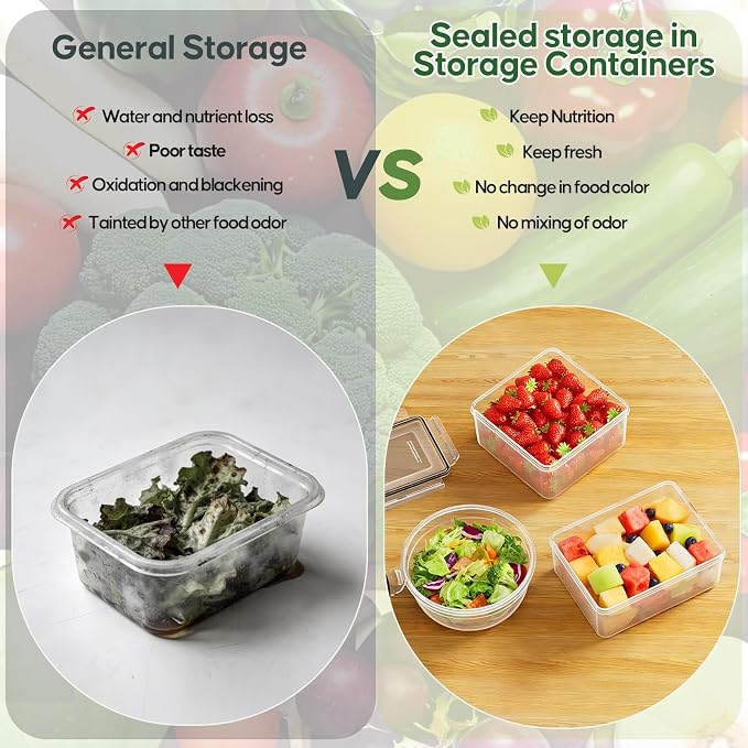 JSCARES 62 PCS Large Food Storage Containers with Lids Airtight (31 Lids & 31 Containers)- Reusable Plastic Leakproof Meal-Prep Container for Kitchen Storage Organization Microwave/Dishwasher Safe