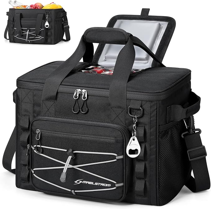 Maelstrom 30/40 Can Soft Cooler Bag, Leakproof Insulated Ice Chest | 24h Cold (With Ice), 5-Layer Insulation, Multi-Pockets ,Lightweight,Perfect For Camping, Beach, Hiking, Kayaking, Road Trips