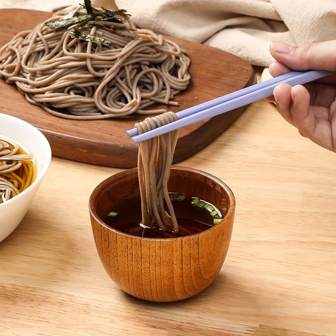 Hiware 10-Pair Reusable Fiberglass Chopsticks, Non-Slip Chop Sticks Set Japanese Style, Dishwasher Safe, 9.5-Inch
