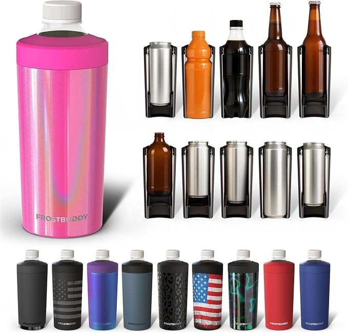 Frost Buddy XL Can Cooler - Fits 12-24 oz Cans (Love Sparks) | Keeps drinks chilled 12+ hrs | No sweat, no condensation | Fits slim & standard cans | Durable, portable design