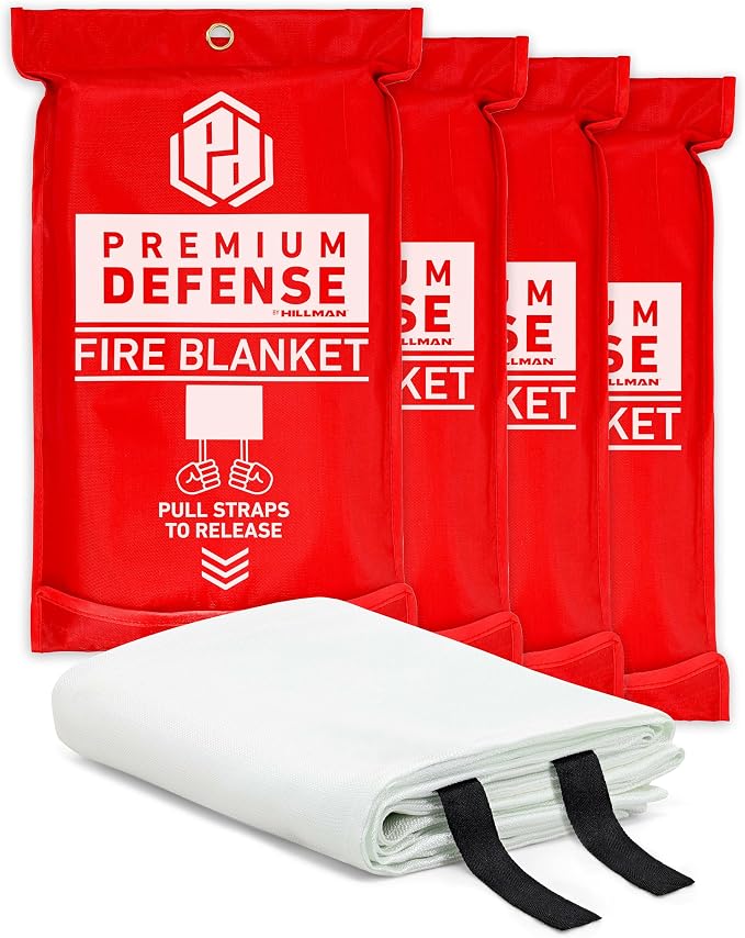 Premium Defense Fire Blanket, Emergency Fire Blanket, Fire Extinguisher, Flame Suppression, Fiberglass