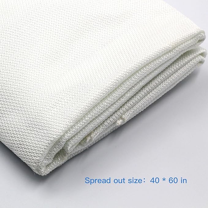Welding Blanket Heavy Duty Fiberglass Fire Blanket Protect Work Area from Sparks (60 x 40 inches)