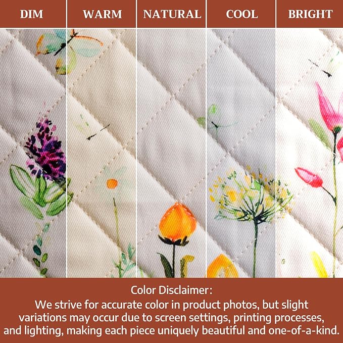Maison d' Hermine Pot Holders 100% Cotton Potholders (8" x 8", Pack of 2) | Heat Resistant Hot Pads with Loop BBQ Cooking Baking Farmhouse Kitchen Handling Hot Pans Spring Summer - Botanical Fresh