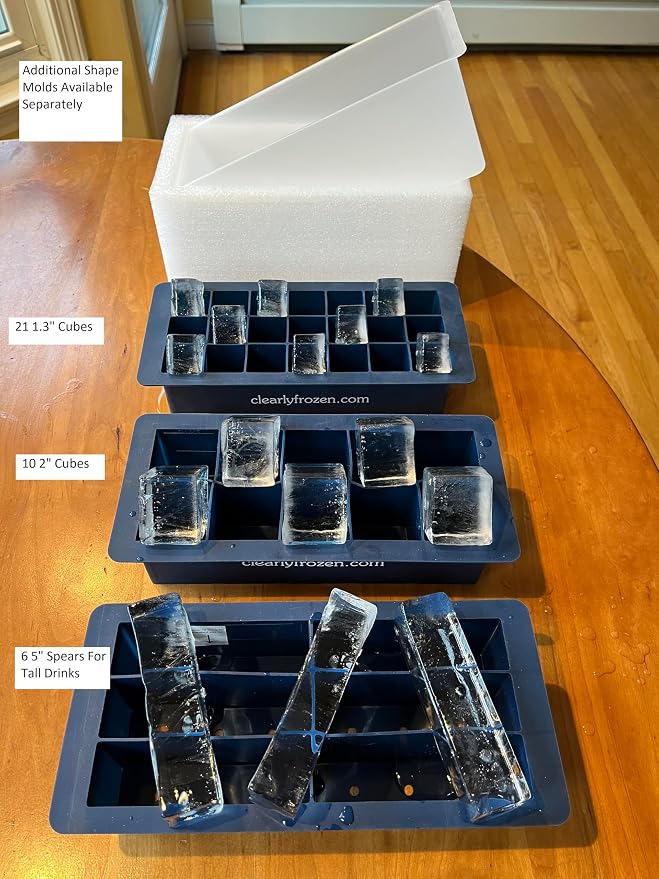ClearlyFrozen® Best (4.6 Stars) & Top Capacity (10 2” Cubes) Clear Ice Tray
