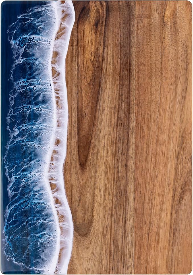 Ocean Charcuterie board: Resin Cutting Board, handmade board for Fruit Cheese and meat, Vegetable, Kitchen, Gift