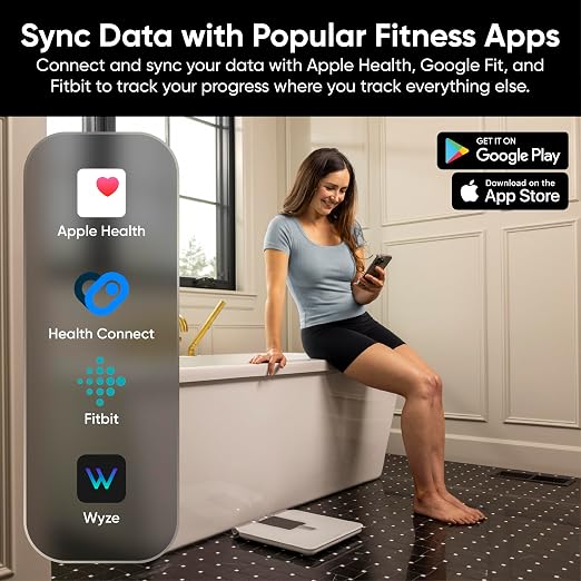 Wyze Smart Scale BodyScan with Handle, 8-Electrode Body Composition Scale for Body Weight, BMI, Body Fat, Muscle Mass, Segmental Analysis, 400 lbs, White