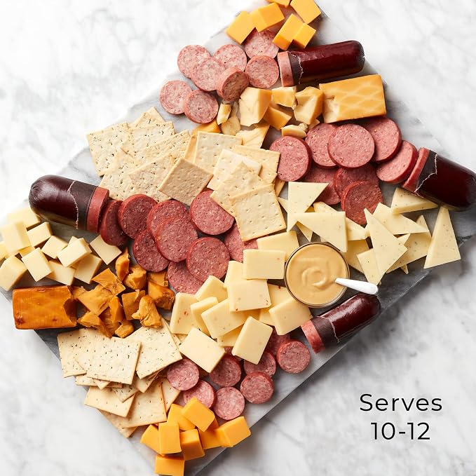 Hickory Farms Party Gift Basket- Meat and Cheese Food Gift Box (Extra Large) | Charcuterie Board Food | Summer Sausage | Father's Day | Mother's Day | Easter | Christmas | Holiday | Housewarming | Gourmet | Sympathy | Care Package