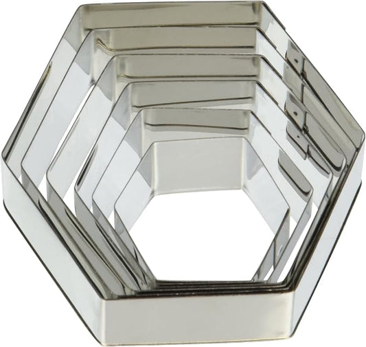 Ateco Plain Hexagon Cutter Set 6pc