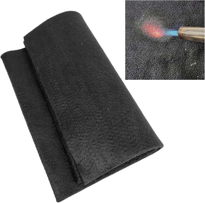 Buraku Welding Blanket Fireproof | Heat Resistant Up to 1800°F | Flame Retardant Fabric Material Carbon Felt for Welders | Plumbers Cuttable (36"X36",1PACK)