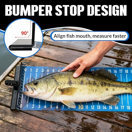 THKFISH 53in Portable Waterproof Fishing Ruler with Measuring Board | Folding Fish Ruler, Roll Up Fish Measuring Tape for Boat, Kayak, Coolers, Yacht and Workbench 53 *7.5"-1pcs/59 * 3.15"-2pcs