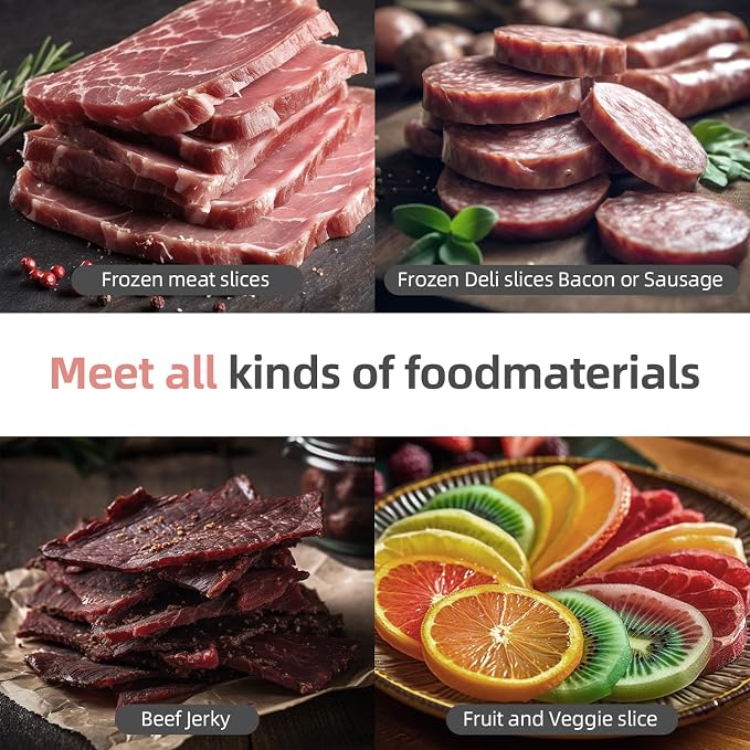 Manual Frozen Meat Slicer for Hot Pot, Upgraded Stainless Steel Meat Cutter for Beef Mutton Pork Roll, Food Slicer Machine for Shabu Shabu, BBQ, Sandwiches, KBBQ Home Cooking