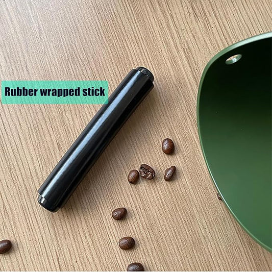 Coffee Knock Box, 4.6 in, Barista Style Espresso Grounds Knock Box, Removable Plastic Knock Rod, Non-Slip Base, Espresso Maker Accessory (Caramel)